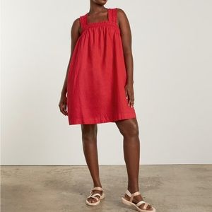 NWT Everlane Smocked Linen Dress